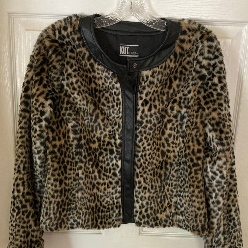 Kut from the Kloth Animal Print Faux Fur Jacket